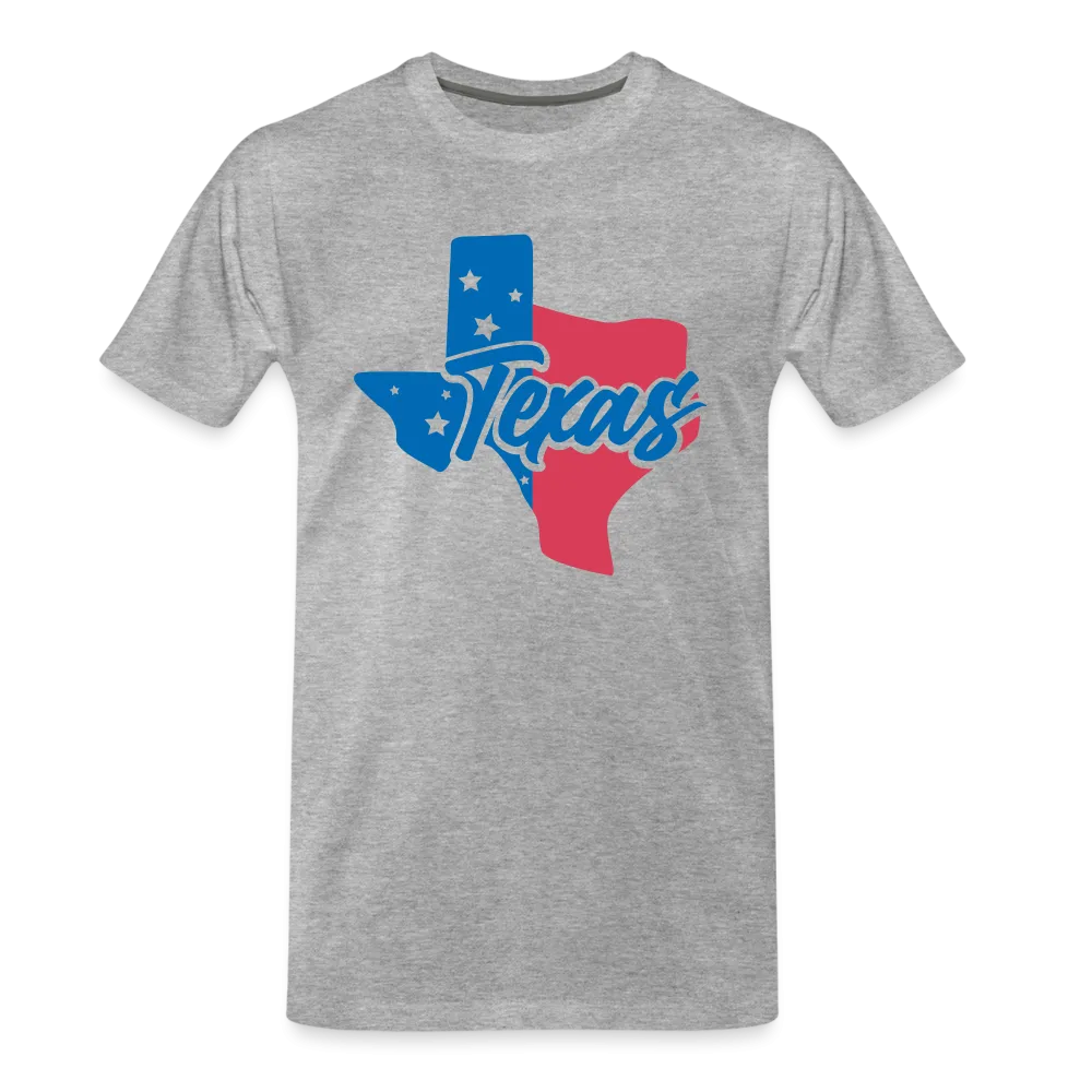 Texan Essence: Captivating State Outline Organic Tee for True Texans