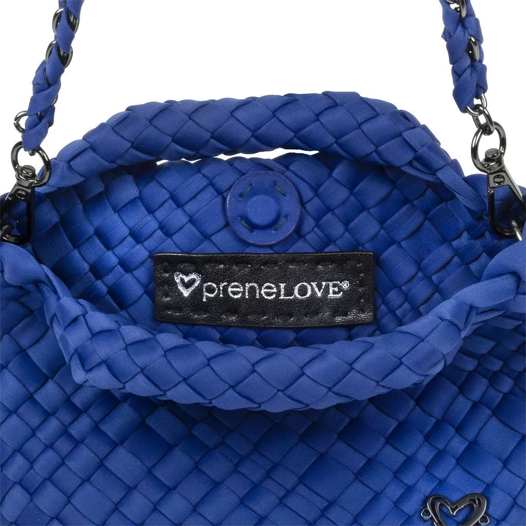 Tiny Mini Woven Tote - Cobalt