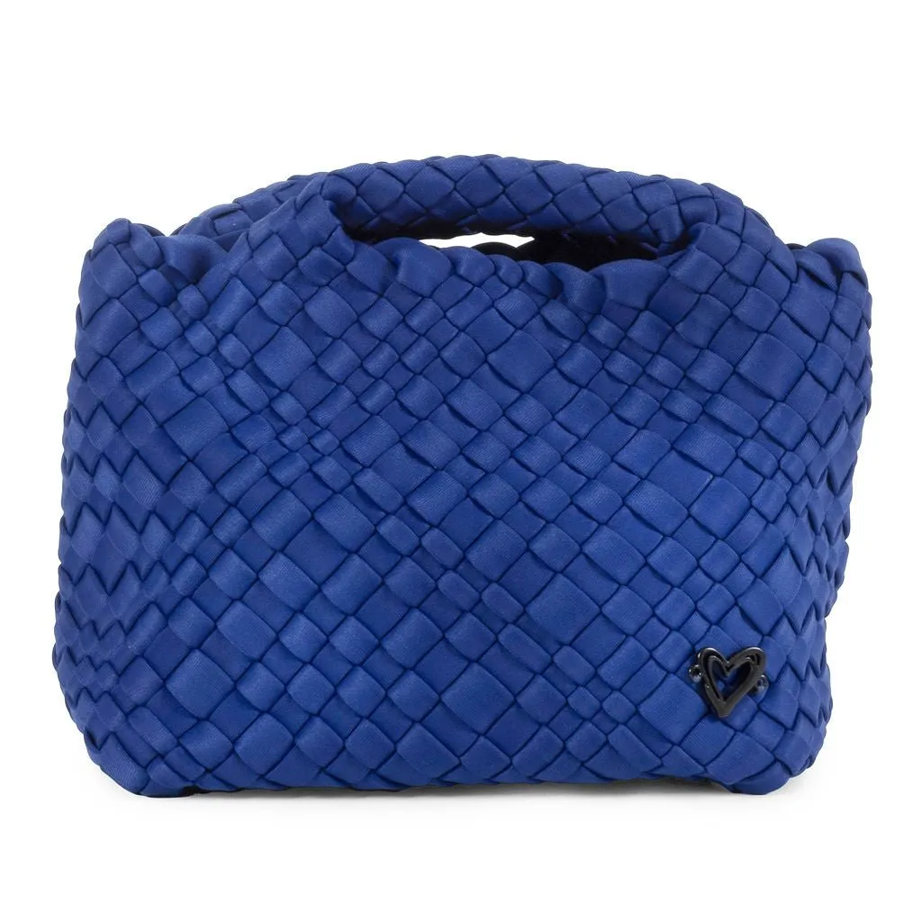 Tiny Mini Woven Tote - Cobalt