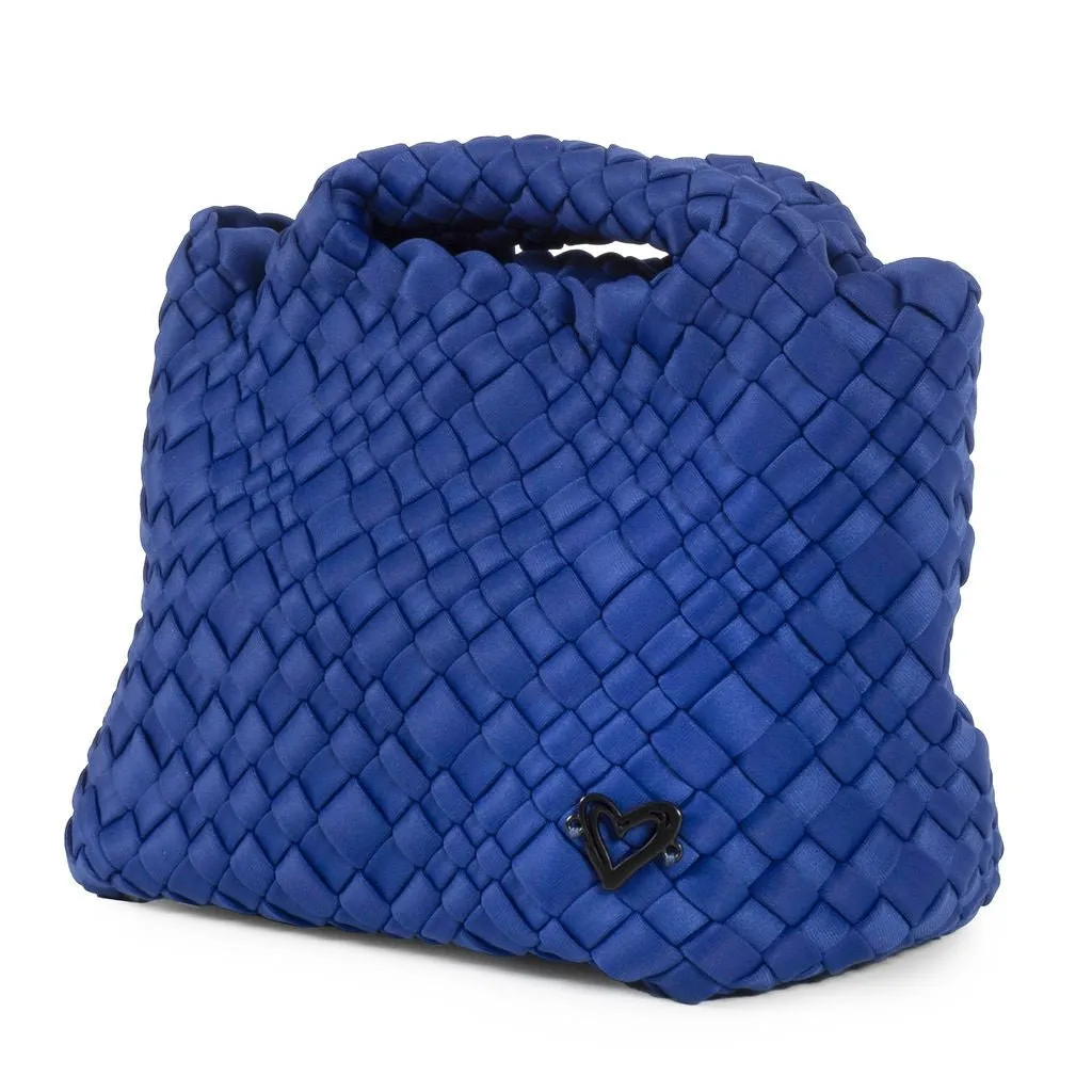 Tiny Mini Woven Tote - Cobalt