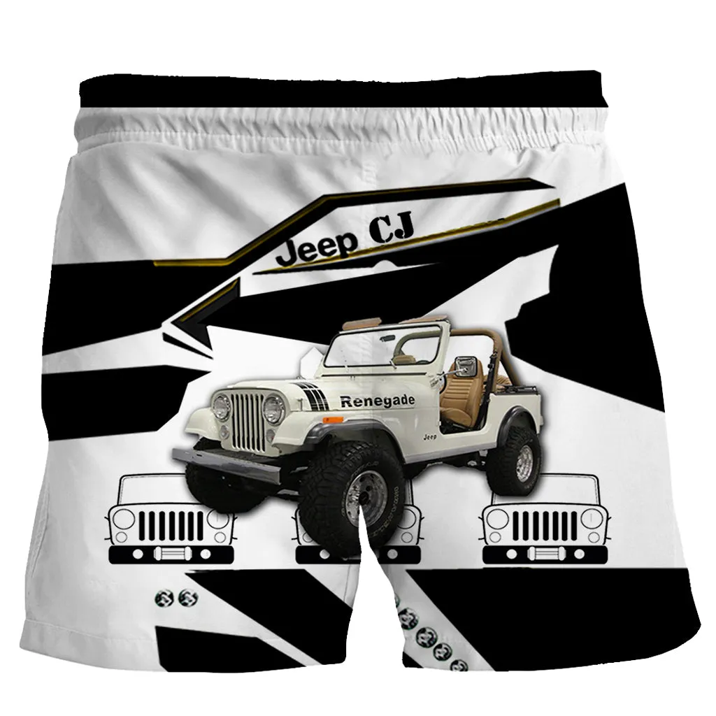 White Jeep CJ - Short